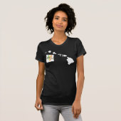Hawaii-eilanden en schildpad t-shirt (Voorkant volledig)