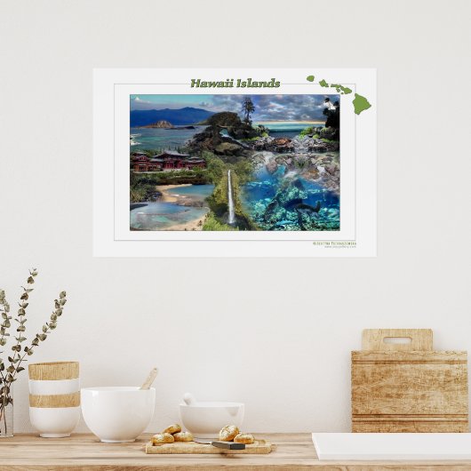 Hawaii-eilanden Poster (Keuken)