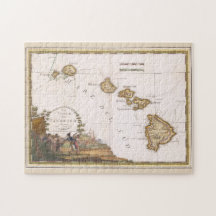Hawaii-eilanden Vintage kaart Moord op kapitein Co