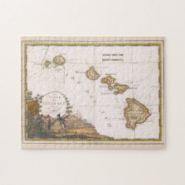 Hawaii-eilanden Vintage kaart Moord op kapitein Co Legpuzzel