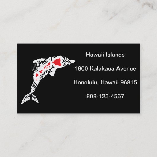 Hawaii-eilanden Visitekaartje (Voorkant)