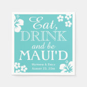 Hawaii eten, Drinken en zijn Maui 'd bruiloft serv Servetten (Voorkant)