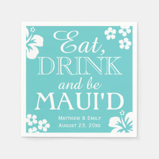 Hawaii eten, Drinken en zijn Maui 'd bruiloft serv Servetten