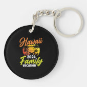 Hawaii Familie Vakantie 2024 Hawaii Surfen Surfer Sleutelhanger (Achterkant)