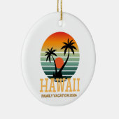 Hawaii Familie Vakantie 2024 Keramisch Ornament (Rechts)