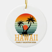 Hawaii Familie Vakantie 2024 Keramisch Ornament (Voorkant)