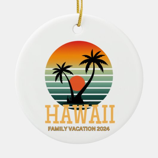 Hawaii Familie Vakantie 2024 Keramisch Ornament (Voorkant)