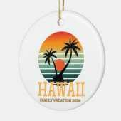 Hawaii Familie Vakantie 2024 Keramisch Ornament (Links)