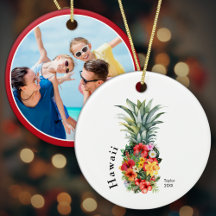 Hawaii familie vakantie foto ananas kerst