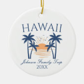 Hawaii Familie Vakantie Kerst Ornament (Voorkant)