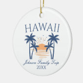 Hawaii Familie Vakantie Kerst Ornament (Links)