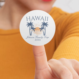 Hawaii Familie Vakantie Trip Ronde Sticker