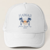 Hawaii Familie Vakantie Trip Trucker Pet (Voorkant)