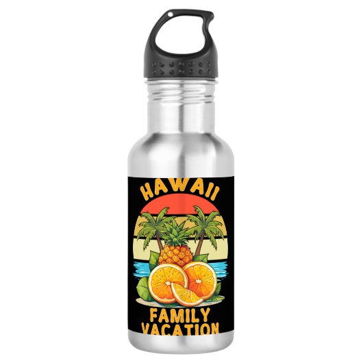 Hawaii Familievakantie Waterfles (Voorkant)