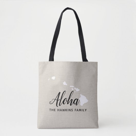 Hawaii Family Monogram State Canvas tas (Voorkant)