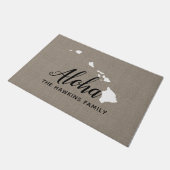 Hawaii Family Monogram State Doormat Deurmat (Schuin)