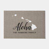 Hawaii Family Monogram State Doormat Deurmat (Voorkant)