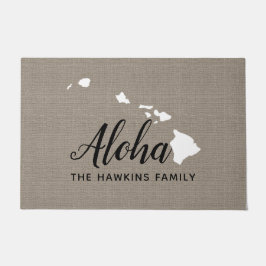 Hawaii Family Monogram State Doormat Deurmat