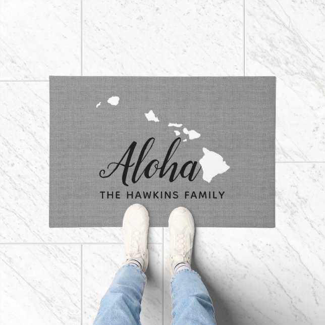 Hawaii Family Monogram State Doormat Deurmat (Binnen)