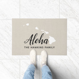 Hawaii Family Monogram State Doormat Deurmat