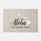 Hawaii Family Monogram State Doormat Deurmat (Voorkant)