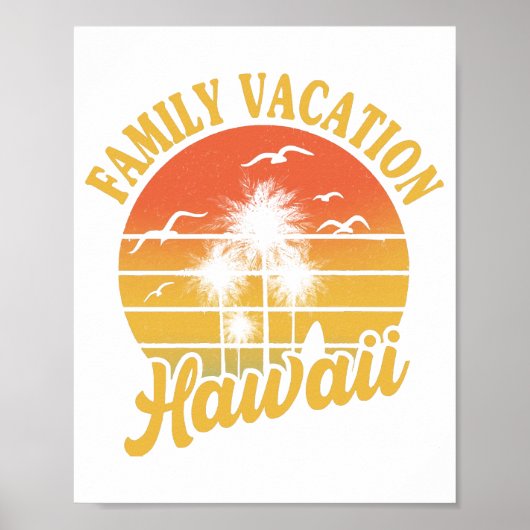 Hawaii Family Vacation 2022 Souvenir Gift Poster (Voorkant)
