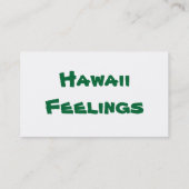 Hawaii Feelings Visitekaartje (Achterkant)