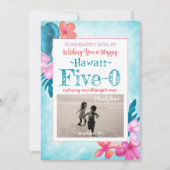 Hawaii Five-0 50th Birthday Turquoise, Aqua, Pink Kaart (Voorkant)