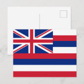 Hawaii Flag Briefkaart (Voorkant / Achterkant)