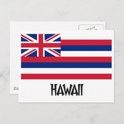 Hawaii Flag Briefkaart (Voorkant / Achterkant)