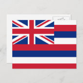 Hawaii Flag Briefkaart (Voorkant / Achterkant)