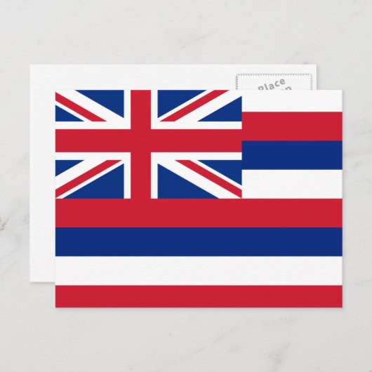Hawaii Flag Briefkaart (Voorkant / Achterkant)