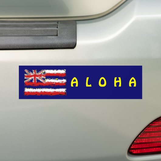 HAWAII FLAG BUMPERSTICKER (Op auto)