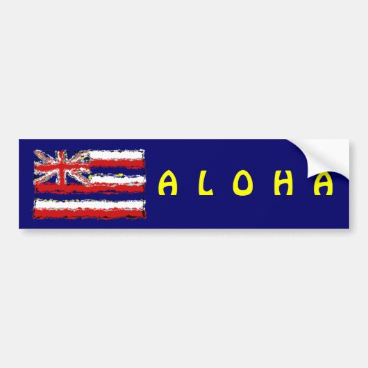 HAWAII FLAG BUMPERSTICKER (Voorkant)