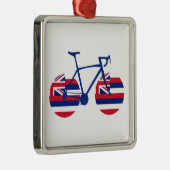 Hawaii Flag Cycling Metalen Ornament (Rechts)