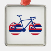 Hawaii Flag Cycling Metalen Ornament (Voorkant)