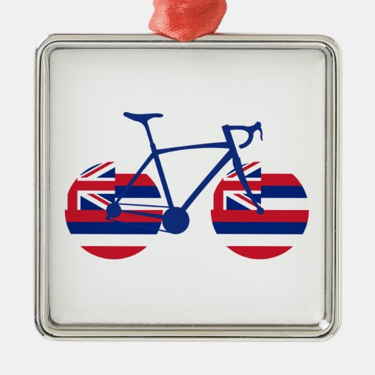 Hawaii Flag Cycling Metalen Ornament (Voorkant)