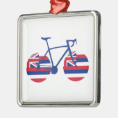 Hawaii Flag Cycling Metalen Ornament (Links)