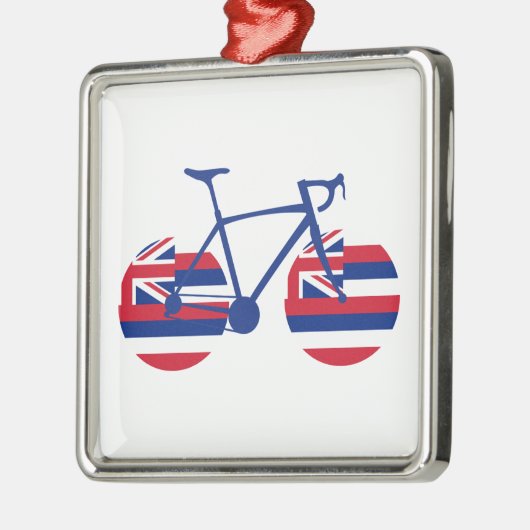 Hawaii Flag Cycling Metalen Ornament (Links)
