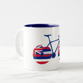 Hawaii Flag Cycling Tweekleurige Koffiemok (Voorkant links)