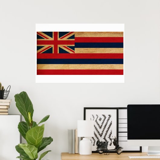 Hawaii Flag Poster (Thuiskantoor)