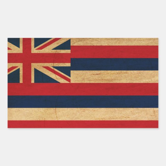 Hawaii Flag Rechthoekige Sticker (Voorkant)
