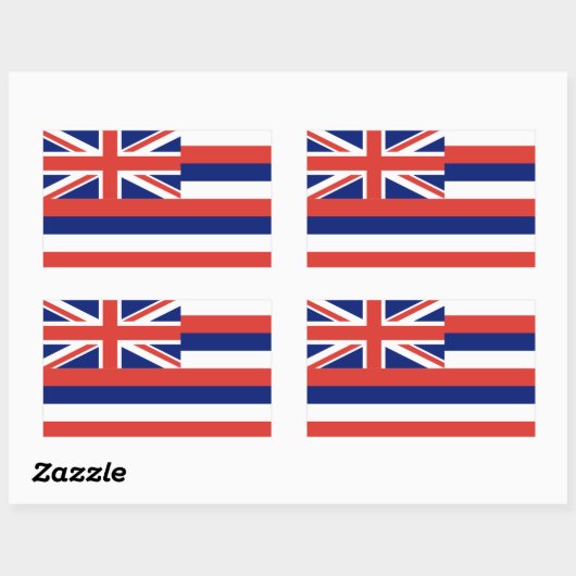 Hawaii Flag Rechthoekige Sticker (Vel)