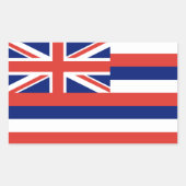 Hawaii Flag Rechthoekige Sticker (Voorkant)