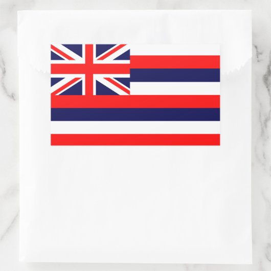 Hawaii Flag Rechthoekige Sticker (Tas)