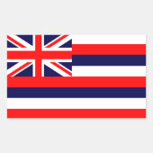 Hawaii Flag Rechthoekige Sticker (Voorkant)