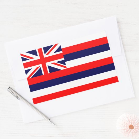 Hawaii Flag Rechthoekige Sticker (Envelop)