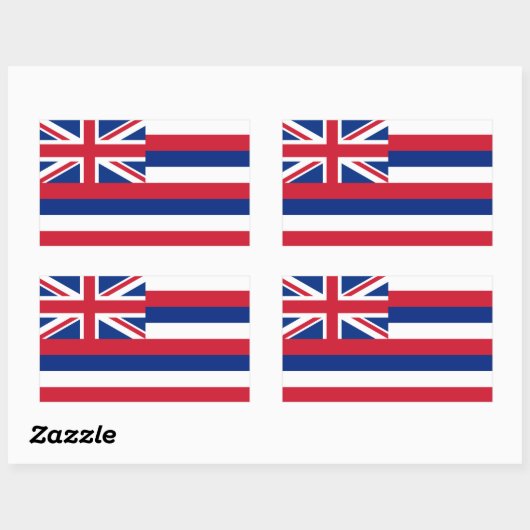 Hawaii Flag Rechthoekige Sticker (Vel)