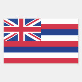 Hawaii Flag Rechthoekige Sticker (Voorkant)