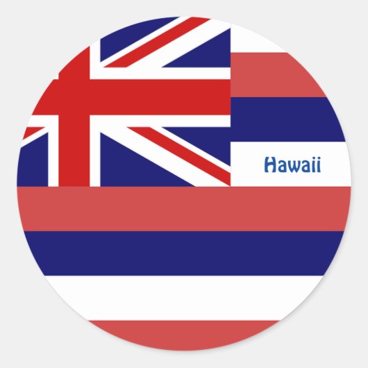 Hawaii Flag Ronde Sticker (Voorkant)